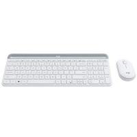 ราคา LOGITECH คีย์บอร์ด + เมาส์ไร้สาย (สี Off-White) รุ่น Slim Combo MK470 (251429)
