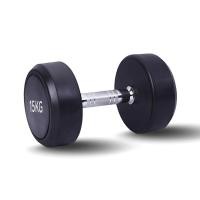 ราคา ดัมเบลยางกลม 15 kg 1 คู่ Rubber Fix Dumbells - Homefittools