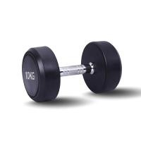 ราคา ดัมเบลยางกลม 10 kg 1 คู่ Rubber Fix Dumbells Rubber - Homefittools