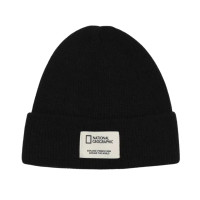 ราคา NATIONAL GEOGRAPHIC BEANIE N243AHA030-099 หมวกไหมพรม ผู้ชายและผู้หญิง BLACK