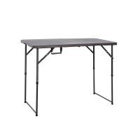 ราคา โต๊ะพับแบบพกพา HDPE ขาปรับได้ 3 ระดับ FONTE รุ่น NZK-120H-BN ขนาด 120x60x90 ซม. สีน้ำตาล