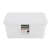 ราคา กล่องใส่รองเท้าพร้อมฝาปิด KASSA HOME รุ่น JCJ-5125 ขนาด 23.5 x 36 x 15.6 ซม. สีขาว