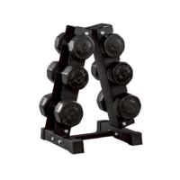 ราคา GSPORTS ชุดดัมเบลพร้อมชั้นวาง 24 kg 3 4 5 kg 3 คู่ สีดำ Dumbbell Set with 3-Pair A-Shaped Rack