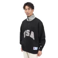 ราคา CHAMPION HALF ZIP SWEATSHIRT เสื้อสเวตเชิ้ตแขนยาว C3-B007-090 ผู้ชาย BLACK
