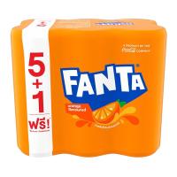 ราคา แฟนต้า น้ำอัดลม น้ำส้ม 325 มล. x 5+1 ชิ้น (8851959632161)