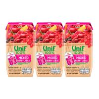 ราคา ยูนิฟ น้ำผักผลไม้ผสมมิกซ์เบอร์รี่รวม 100% 200 มล. แพ็ค 3 (8850388540078)