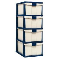 เบสิโค ตู้ลิ้นชักอเนกประสงค์ รุ่นเมกคิง 4 ชั้น สีน้ำเง (8853228009896)