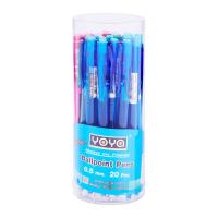 โยย่า ปากกาลูกลื่น สีน้ำเงิน 0.5 มม. แบบกระปุก 20 ด้าม