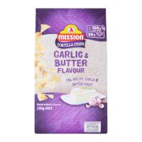 ราคา มิชชั่น แผ่นแป้งข้าวโพดทอดกรอบ รสเนยกระเทียม 170 ก. (6946431800625)