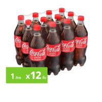 โค้ก น้ำอัดลม รสออริจินัล สูตรน้ำตาลน้อยกว่า 1 ล. x 12 ชิ้