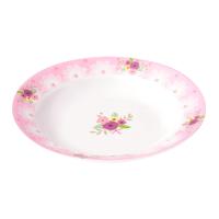 เบสิโค จานทรงลึก 8 นิ้ว Lovely Pink (สินค้าคละลาย ไม่สามารถเลื