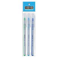 โยย่า ปากกาลูกลื่น ขนาด 0.5 มม. แพ็ค 3 สีน้ำเงิน