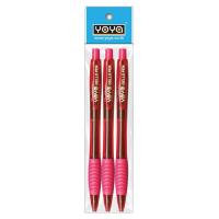 ราคา โยย่า ปากกาลูกลื่น รุ่น 1515 ขนาด 0.5 มม. สีแดง แพ็ค 3 (8852398130652)