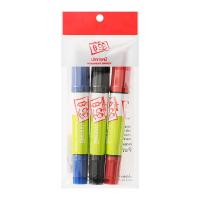 แฮปปี้บาท ปากกาเคมี 2 หัว คละสี แพ็ค 3