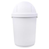 ถังขยะทรงกลม พร้อมฝาสวิง ขนาด 28 ล. รุ่น 6101 สีขาว