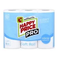 ราคา บิ๊กซี แฮปปี้ ไพรซ์ โปร กระดาษชำระชนิด 2 ชั้น แพ็ค 6 ม้วน (8850046338542)