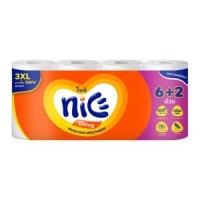 ราคา ไนซ์ เมก้า โรล กระดาษชำระม้วนใหญ่ แพ็ค 6+2 ม้วน (8859411300825)