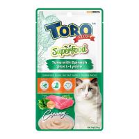 โทโร่ พลัส ขนมแมว รสทูน่ากับผักโขมและแอลไลซีน 60 ก.
