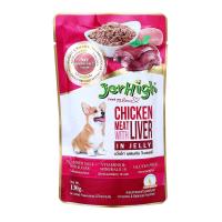 เจอร์ไฮ อาหารเปียกสุนัข รสเนื้อไก่ผสมเนื้อวัวในเยลล