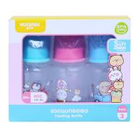 นูเบบ ขวดนมทรงเอว รุ่น AA0014-B ขนาด 4 ออนซ์ แพ็ค 3 (สินค้าคละล