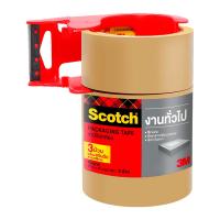 ราคา สก๊อตช์ 3เอ็ม เทป OPP สำหรับปิดกล่อง พร้อมแท่นตัด สีชา ขน (8850304232179)