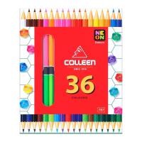 คอลลีน ดินสอสีไม้ 18 ด้าม 36 สี