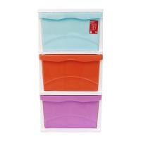 เบสิโค ตู้ลิ้นชักพลาสติก 3 ชั้น รุ่น 1102 (สินค้าคละสี ไม่