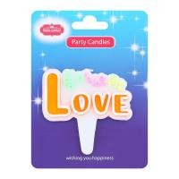 รอยัล แคนเดิ้ล เทียนปาร์ตี้ลาย Love รักนะคะ คละสี