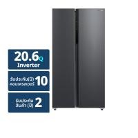 โตชิบา ตู้เย็นไซด์บายไซด์ 20.6 คิว รุ่น GR-RS780WI-PMT(06) สี Morandi Grey (6940461937528)
