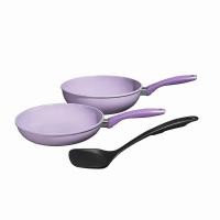 นกนางนวล ชุดเครื่องครัวนอนสติก (3 ชิ้น) สีลาเวนเดอร์