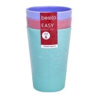 เบสิโค ชุดแก้วน้ำ รุ่น TD-766S3 3 ชิ้น (สินค้าคละสี ไม่สามารถ