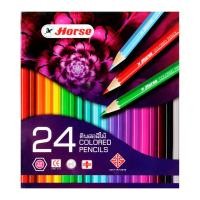 ตราม้า ดินสอสีไม้ 24 สี + กบหลาดินสอ