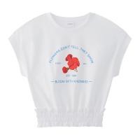 ราคา เบสิโค เสื้อยืดเอวจั๊มผู้หญิง รุ่น FASL25Q2LC002 สีขาว (2000008502719)