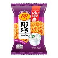 พี.อาร์. ข้าวเกรียบรสซาวครีมและหัวหอม 80 ก.
