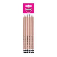 ราคา มาสเตอร์อาร์ต ดินสอดำลายไม้ 2B แพ็ค 6 (8851907309633)