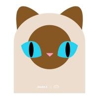 ดั๊บเบิ้ล เอ สมุดบันทึกไดคัท 148 x 180 มม. 40 แผ่น ลายบ้านแมว ค