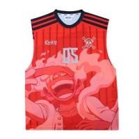 วันพีซ เสื้อยืดแขนกุด สำหรับผู้ชาย รุ่น FFDM25Q4MS001 สีแดง ขน
