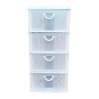 ราคา นิวลุค ตู้ลิ้นชัก 4 ชั้น A4 รุ่น A-105-4 ลายหวาย สีฟ้า-ใส (8853561003483)