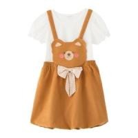 เบสิโค เสื้อ+เอี๊ยมสำหรับเด็กหญิง รุ่น FPPM2511LG001 สีน้ำตาล