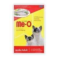 มีโอ อาหารแมวโต ปลาทูกับปลาซาร์ดีน 80 ก.