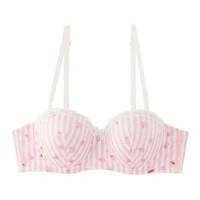 เบสิโค เสื้อชั้นในทรง 1/2 คัพ รุ่น FSMN26Q1LN007 สีชมพู-ขาว