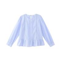 เบสิโค เสื้อแต่งลูกไม้ตารางผู้หญิง สีฟ้า ไซส์ XL
