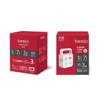 เบสิโค ปลั๊กพ่วง 10A 2300W สีขาว