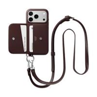 ราคา Case iPhone 17 Pro MAGEASY Pouch M Wallet Phone Case with Lanyard Burgundy/Burgundy (A0177842)