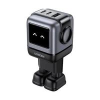 ราคา Adapter 3 Ports (1 USB + 2 Type-C) UGREEN RoboGaN (65W,35895) Grey (A0163225)