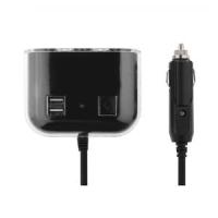 ราคา Car Charger 2 USB + 3Cigarette OLESSON (1.2A) Black (A0098637)