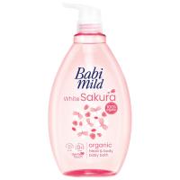 ราคา เบบี้มายด์ครีมอาบน้ำและสระผมอัลตร้ามายด์ไวท์ซากุระ 800มล Babi Mild Ultra Mild White Sakura Head & Body Bath 800ml. (8851123710121)
