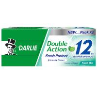 ราคา ดาร์ลี่ยาสีฟันดับเบิ้ลแอ็คชั่นเฟรชโพรเทคฟอร์เรสท์มินต์ 110กรัม แพค 2 Darlie Double Action Fresh Protect Forest Mint Toothpaste 110g. Pack 2 (4891338045834)