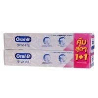 ราคา ออรัลบียาสีฟันทรีดีไวท์ฟาสไวท์โฟร์ทีไฟอิ้งมิเนรอล 160กรัม แพค 2 Oral B 3D White Fast White Fortifying Mineral 160g. Pack 2 (4987176256447)
