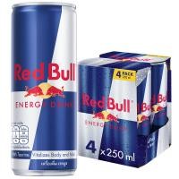 ราคา กระทิงแดง เครื่องดื่มชูกำลังกระป๋อง 250 มล. แพ็ค 4 (Red Bull Energy Drink Can Pack 4)